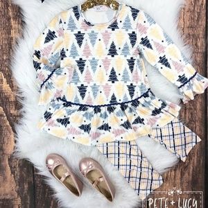 Plaid Holiday Pant Set